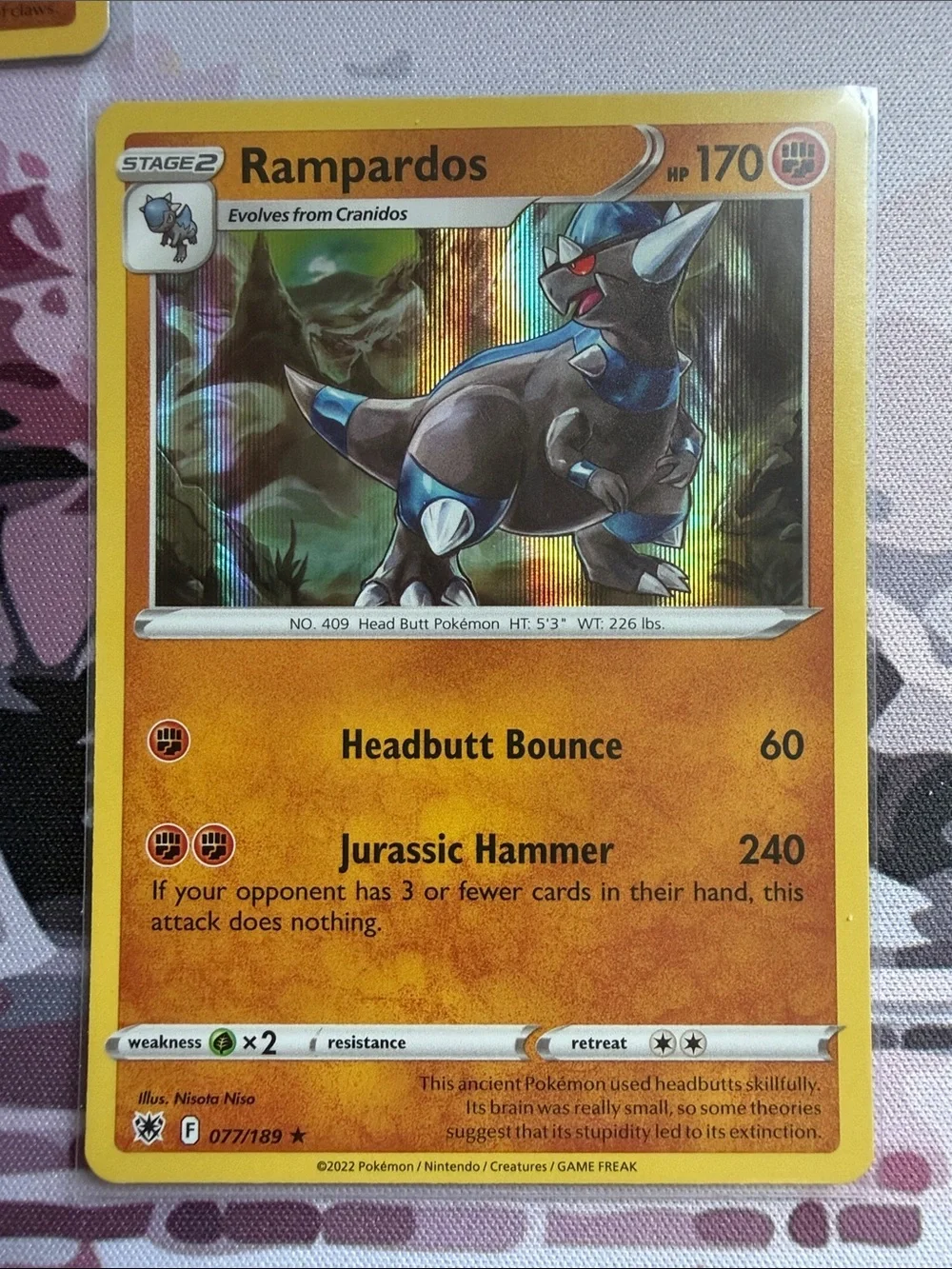 Unidentified Fossil Cranidos Rampardos Reverse Holo Pokémon Card Lot TCG ✨5/$25✨